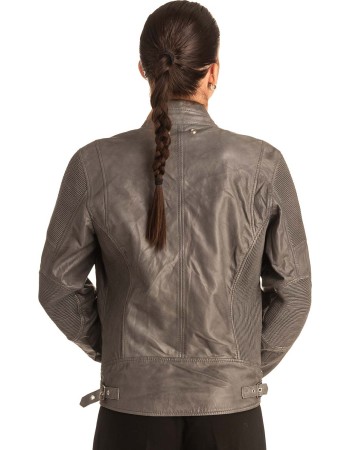 Γνήσιο Γυναικέιο Δερμάτινο Μπουφάν - T552