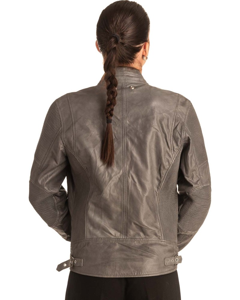 Γνήσιο Γυναικέιο Δερμάτινο Μπουφάν - T552