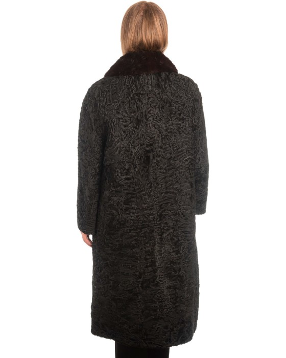 Γνήσια Γυναικεία Φυσική Γούνα με Βιζόν Γιακά  - X257