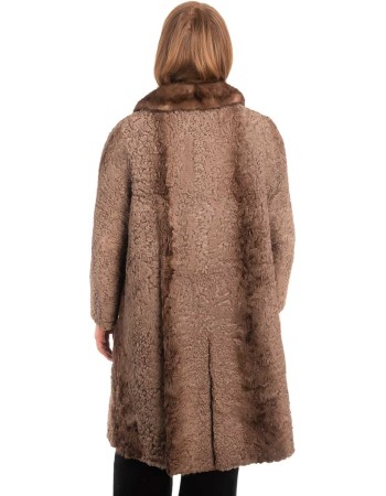 Γνήσια Γυναικεία Φυσική Γούνα με Βιζόν Γιακά  - X259