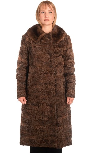 Γνήσια Γυναικεία Φυσική Γούνα με Βιζόν Γιακά  - X270