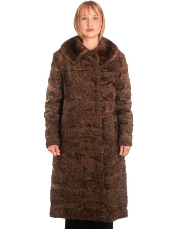 Γνήσια Γυναικεία Φυσική Γούνα με Βιζόν Γιακά  - X270