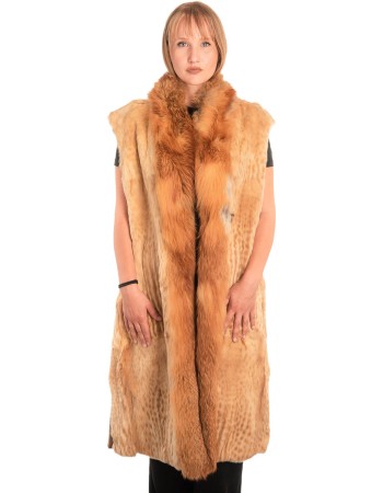 Γνήσια Γυναικεία Φυσική Γούνα Γιλέκο - X289