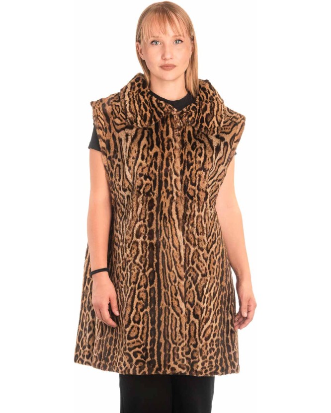 Γνήσια Γυναικεία Φυσική Γούνα Γιλέκο - X291