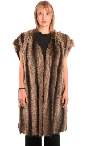 Γνήσια Γυναικεία Φυσική Γούνα Γιλέκο - X307