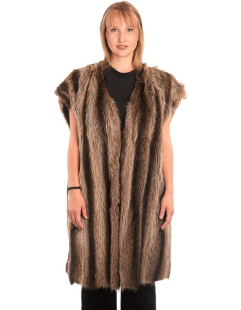 Γνήσια Γυναικεία Φυσική Γούνα Γιλέκο - X307
