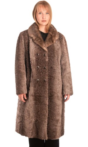 Γνήσια Γυναικεία Φυσική Γούνα με Βιζόν Γιακά  - X320