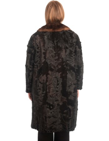 Γνήσια Γυναικεία Φυσική Γούνα με Βιζόν Γιακά  - X337