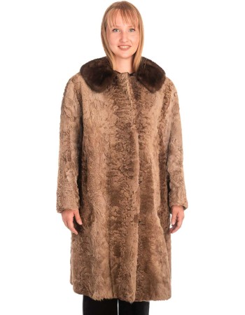 Γνήσια Γυναικεία Φυσική Γούνα με Βιζόν Γιακά  - X386