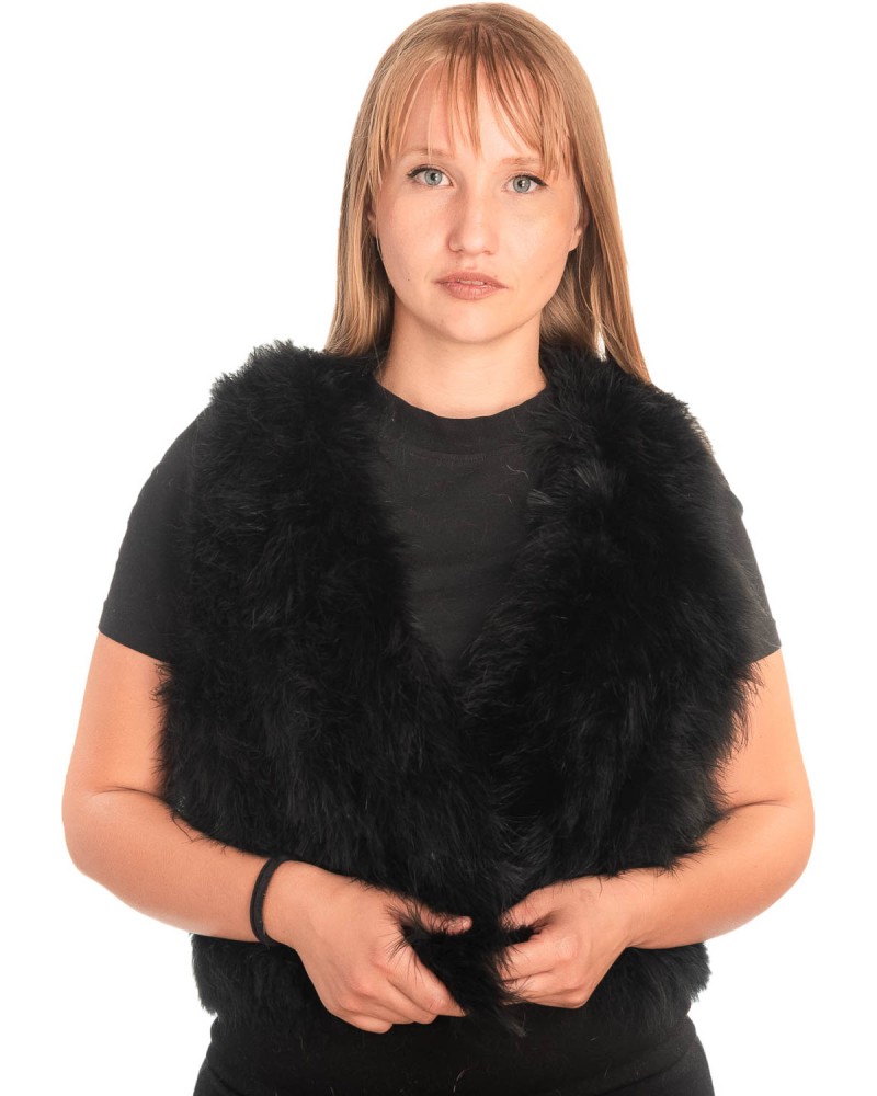 Γνήσια Γυναικεία Φυσική Γούνα Γιλέκο - X494