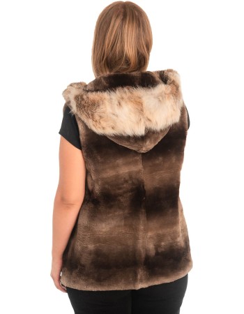 Γνήσια Γυναικεία Φυσική Γούνα Γιλέκο - X716