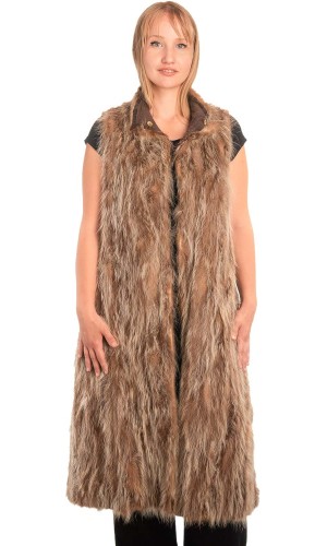 Γνήσια Γυναικεία Φυσική Γούνα Γιλέκο - X743