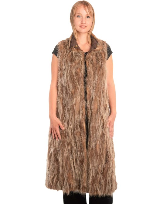 Γνήσια Γυναικεία Φυσική Γούνα Γιλέκο - X743