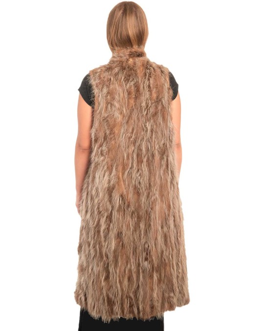 Γνήσια Γυναικεία Φυσική Γούνα Γιλέκο - X743