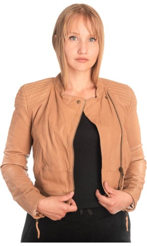 Γνήσιο Γυναικέιο Δερμάτινο Μπουφάν - X755