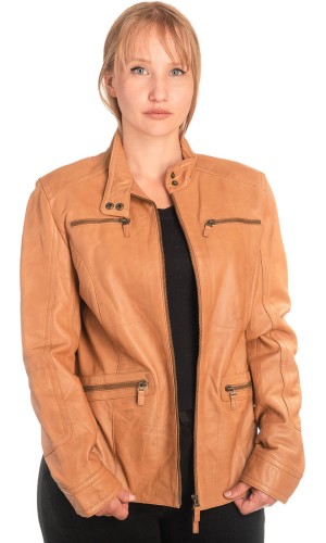 Γνήσιο Γυναικέιο Δερμάτινο Μπουφάν - X760