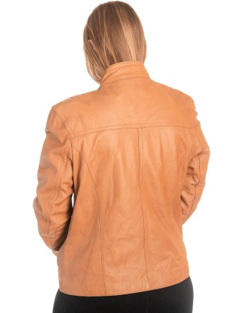 Γνήσιο Γυναικέιο Δερμάτινο Μπουφάν - X760