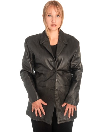 Γνήσιο Γυναικέιο Δερμάτινο Σακάκι - X775