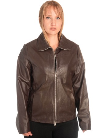 Γνήσιο Γυναικέιο Δερμάτινο Μπουφάν - X776