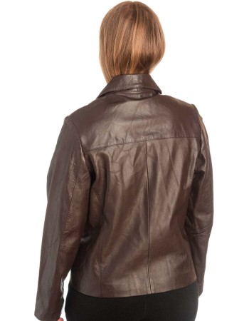 Γνήσιο Γυναικέιο Δερμάτινο Μπουφάν - X776
