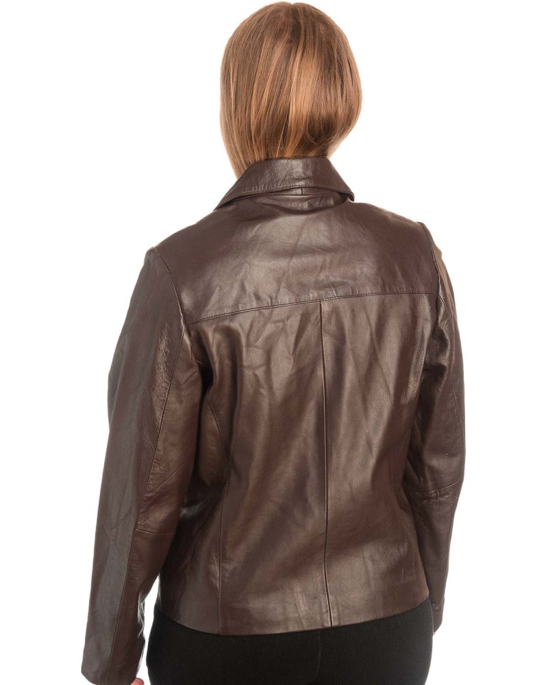 Γνήσιο Γυναικέιο Δερμάτινο Μπουφάν - X776