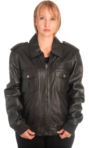 Γνήσιο Γυναικέιο Δερμάτινο Μπουφάν - X779