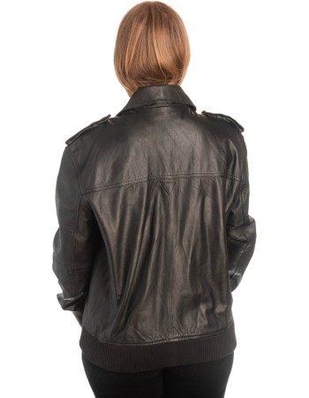 Γνήσιο Γυναικέιο Δερμάτινο Μπουφάν - X779