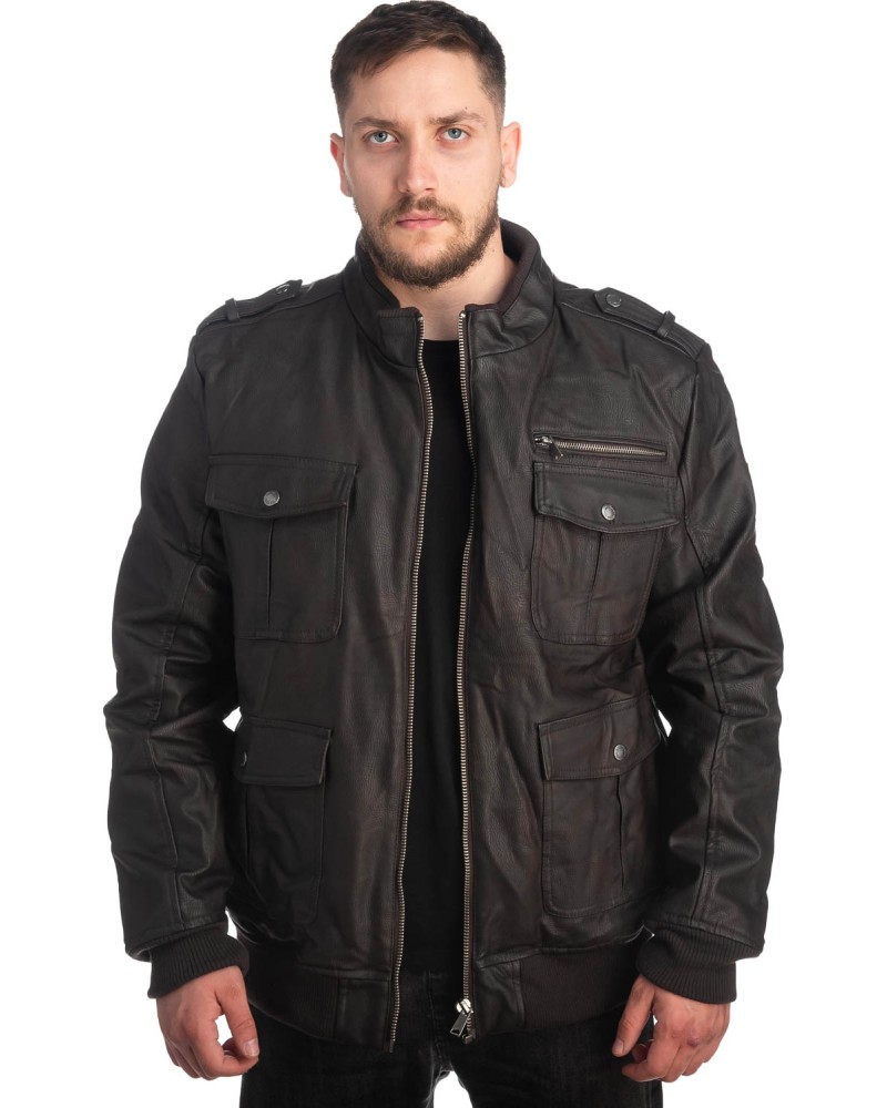 Δερμάτινο Ανδρικό Μπουφάν- Z349