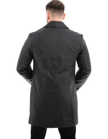 Γνήσιο Ανδρικό Δερμάτινο Παλτό - Z452