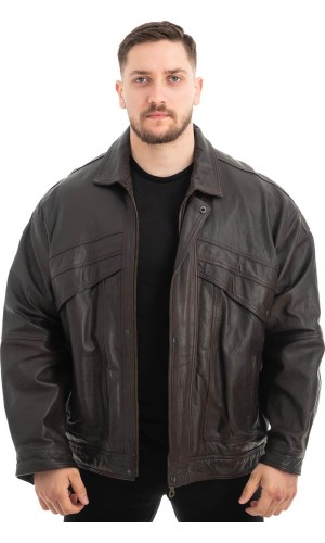  Γνήσιο Ανδρικό Δερμάτινο Μπουφάν - Z455