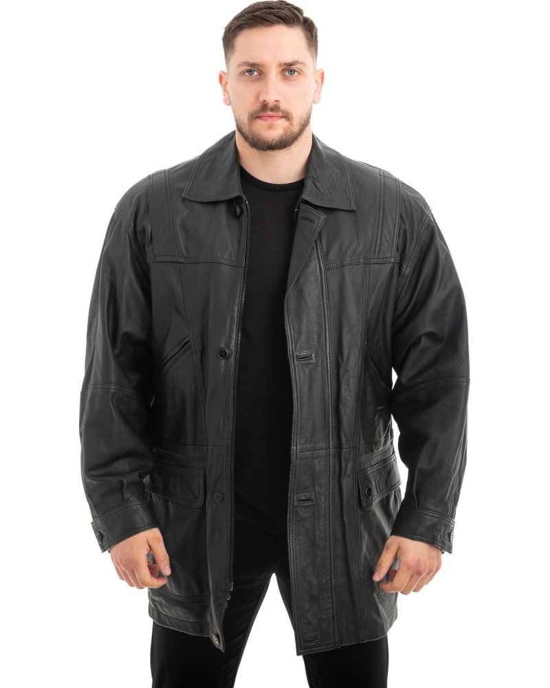  Γνήσιο Ανδρικό Δερμάτινο Μπουφάν - Z456