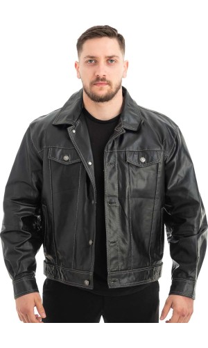  Γνήσιο Ανδρικό Δερμάτινο Μπουφάν - Z457