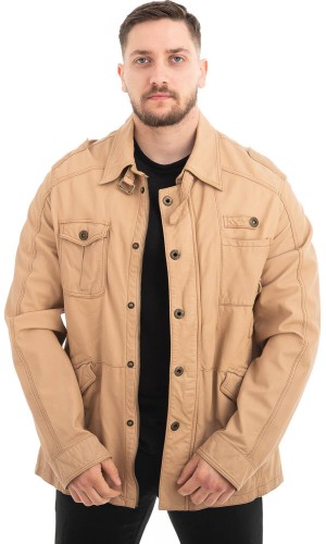  Γνήσιο Ανδρικό Δερμάτινο Μπουφάν - Z458