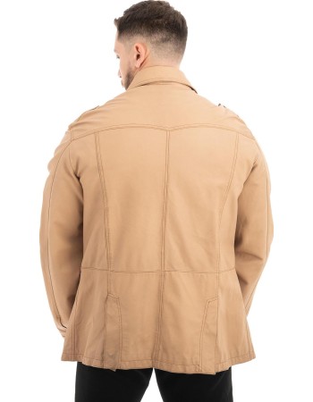  Γνήσιο Ανδρικό Δερμάτινο Μπουφάν - Z458