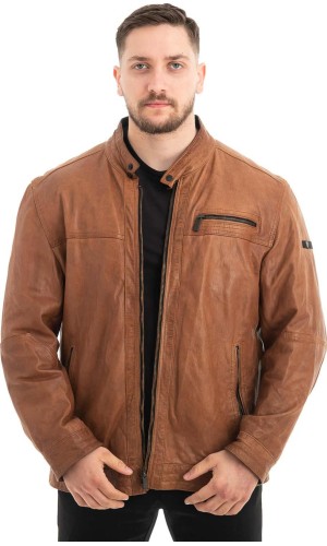  Γνήσιο Ανδρικό Δερμάτινο Μπουφάν - Z459
