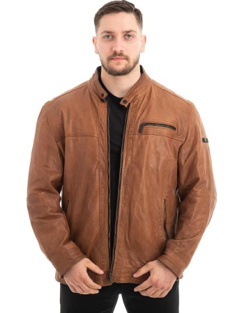  Γνήσιο Ανδρικό Δερμάτινο Μπουφάν - Z459