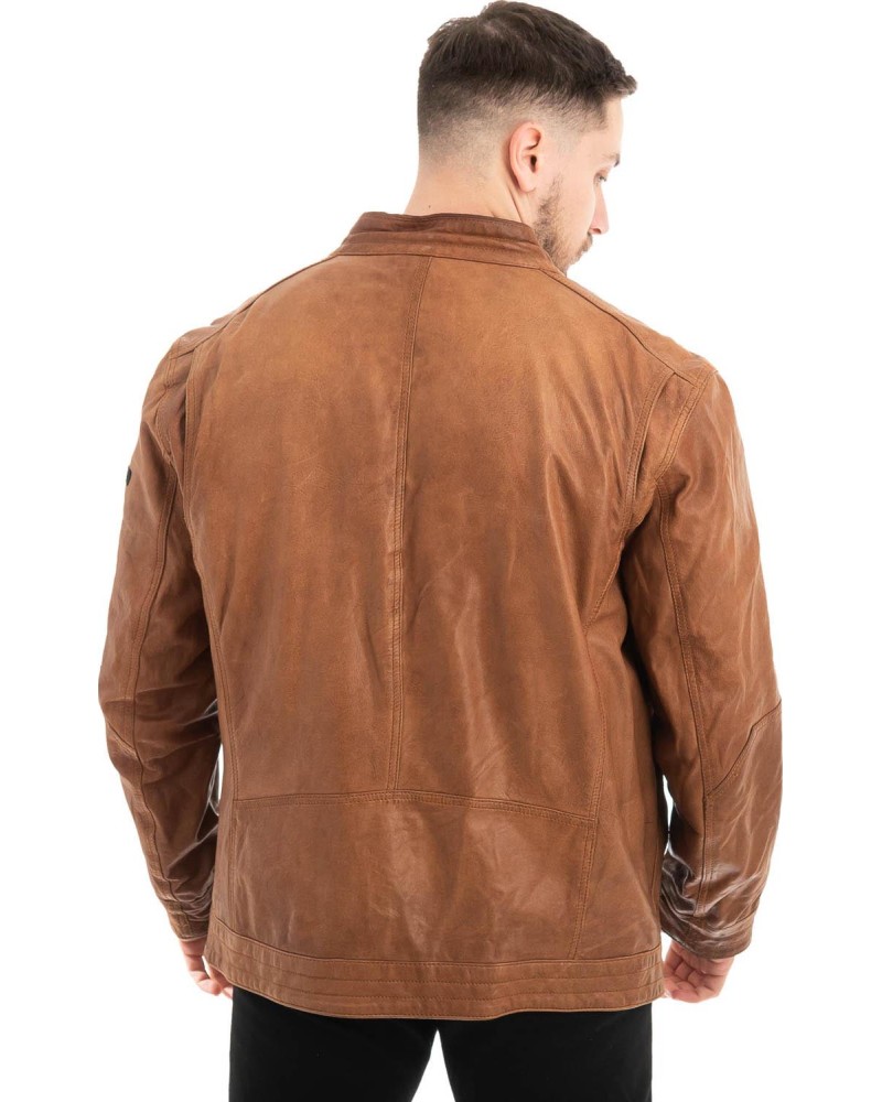  Γνήσιο Ανδρικό Δερμάτινο Μπουφάν - Z459