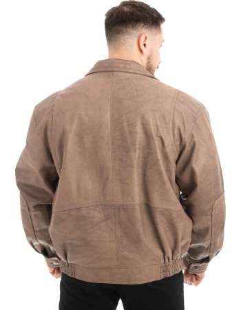  Γνήσιο Ανδρικό Δερμάτινο Μπουφάν - Z460