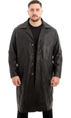 Γνήσιο Ανδρικό Δερμάτινο Παλτό - Z465