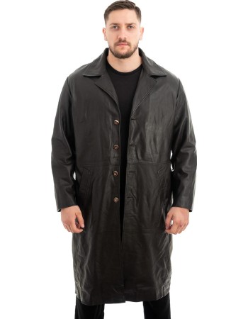 Γνήσιο Ανδρικό Δερμάτινο Παλτό - Z465
