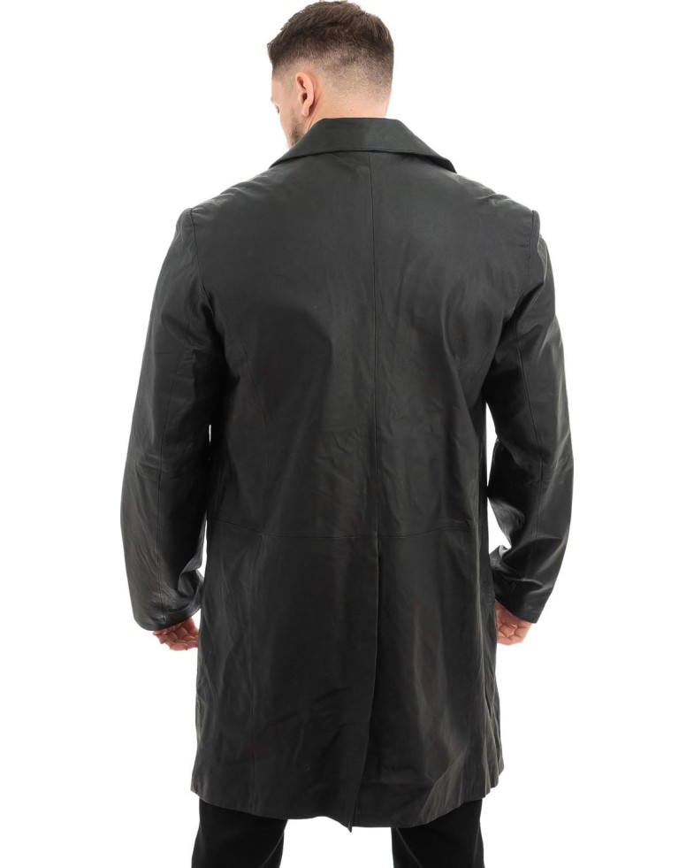 Γνήσιο Ανδρικό Δερμάτινο Παλτό - Z466