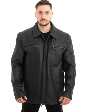 Γνήσιο Ανδρικό Δερμάτινο Μπουφάν - Z467