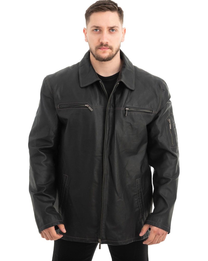  Γνήσιο Ανδρικό Δερμάτινο Μπουφάν - Z467