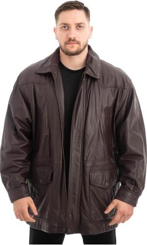  Γνήσιο Ανδρικό Δερμάτινο Μπουφάν - Z468