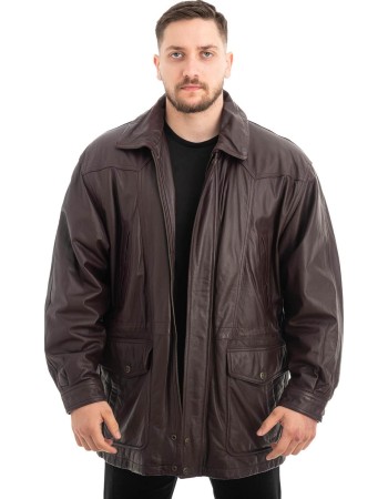  Γνήσιο Ανδρικό Δερμάτινο Μπουφάν - Z468