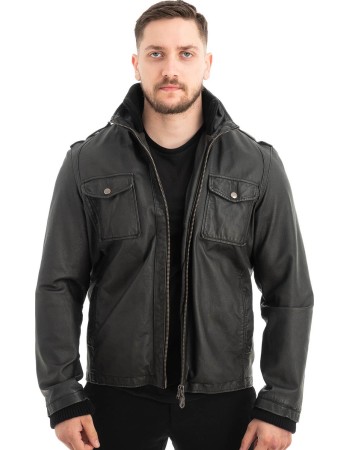  Γνήσιο Ανδρικό Δερμάτινο Μπουφάν - Z469