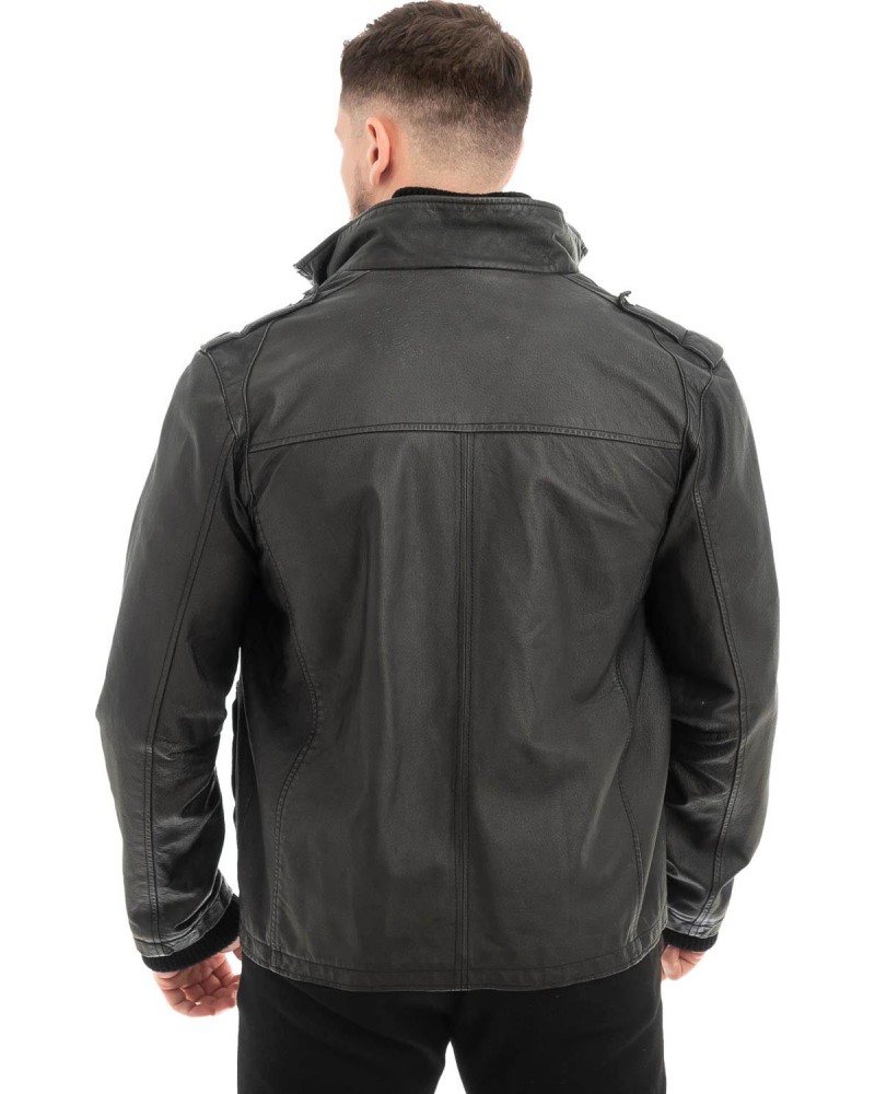  Γνήσιο Ανδρικό Δερμάτινο Μπουφάν - Z469