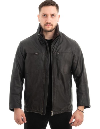  Γνήσιο Ανδρικό Δερμάτινο Μπουφάν - Z474