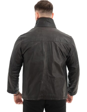 Γνήσιο Ανδρικό Δερμάτινο Μπουφάν - Z474