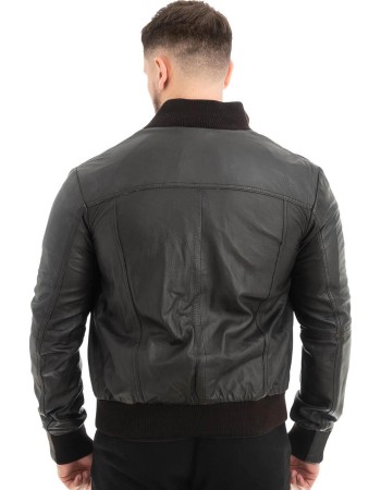  Γνήσιο Ανδρικό Δερμάτινο Μπουφάν - Z475